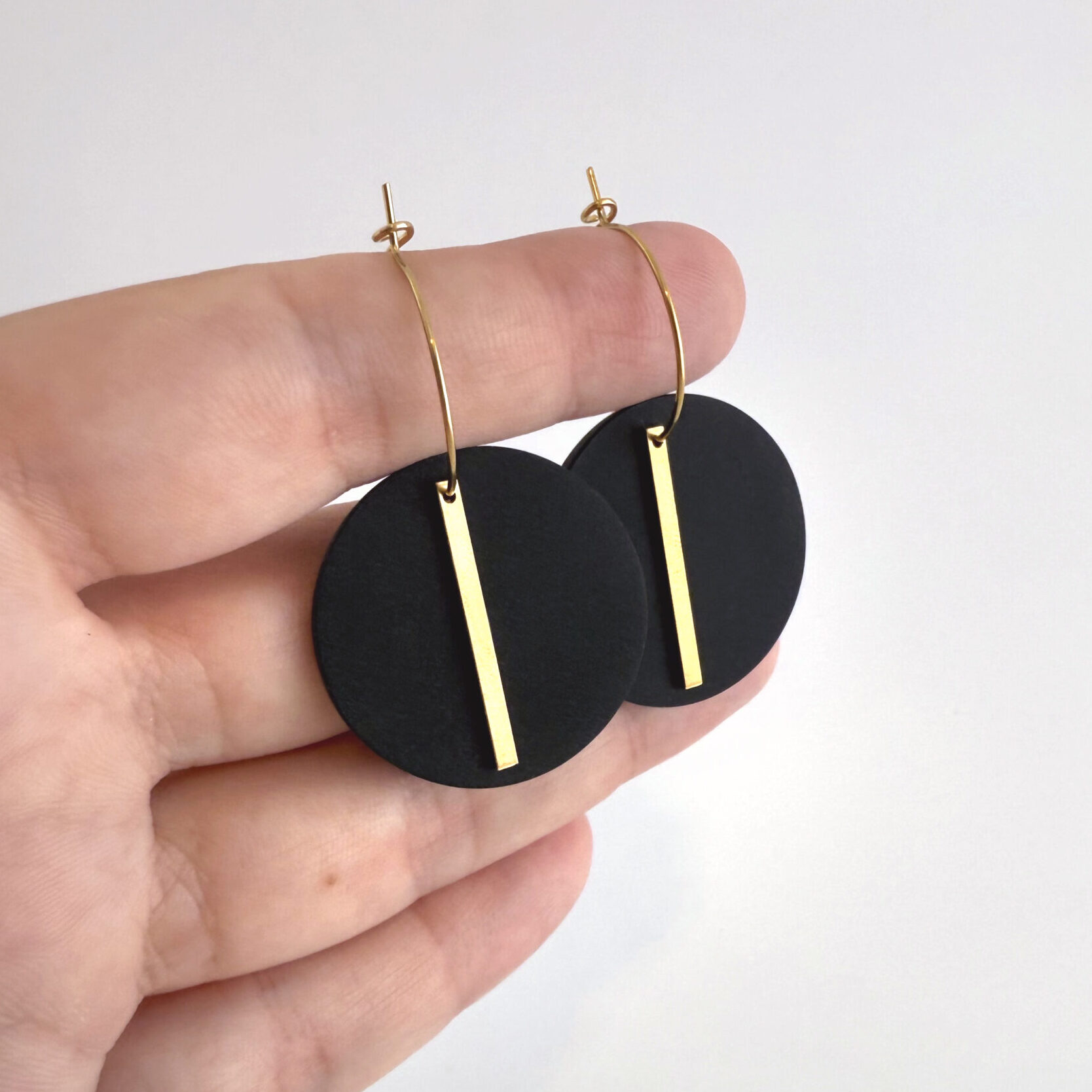 Hoop drop earrings