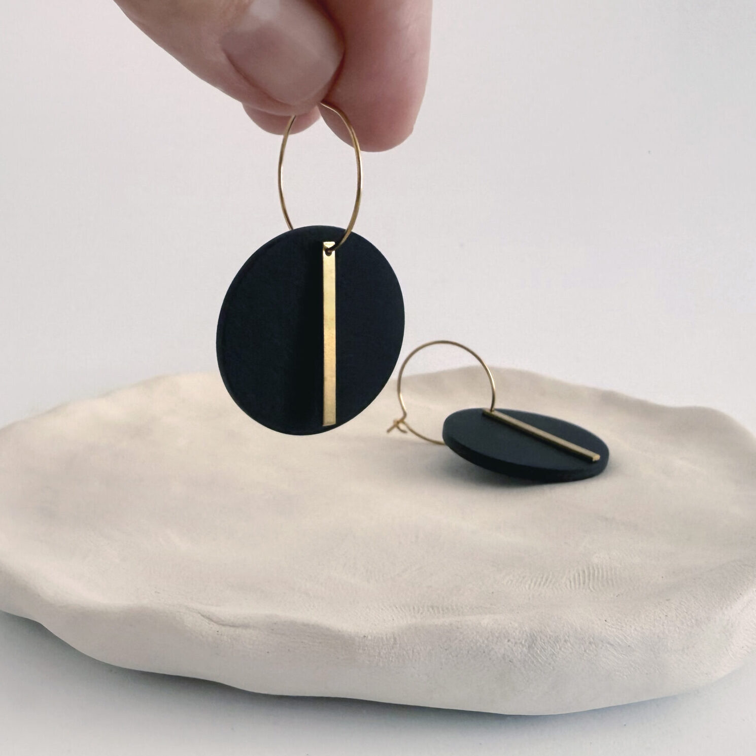 Hoop drop earrings