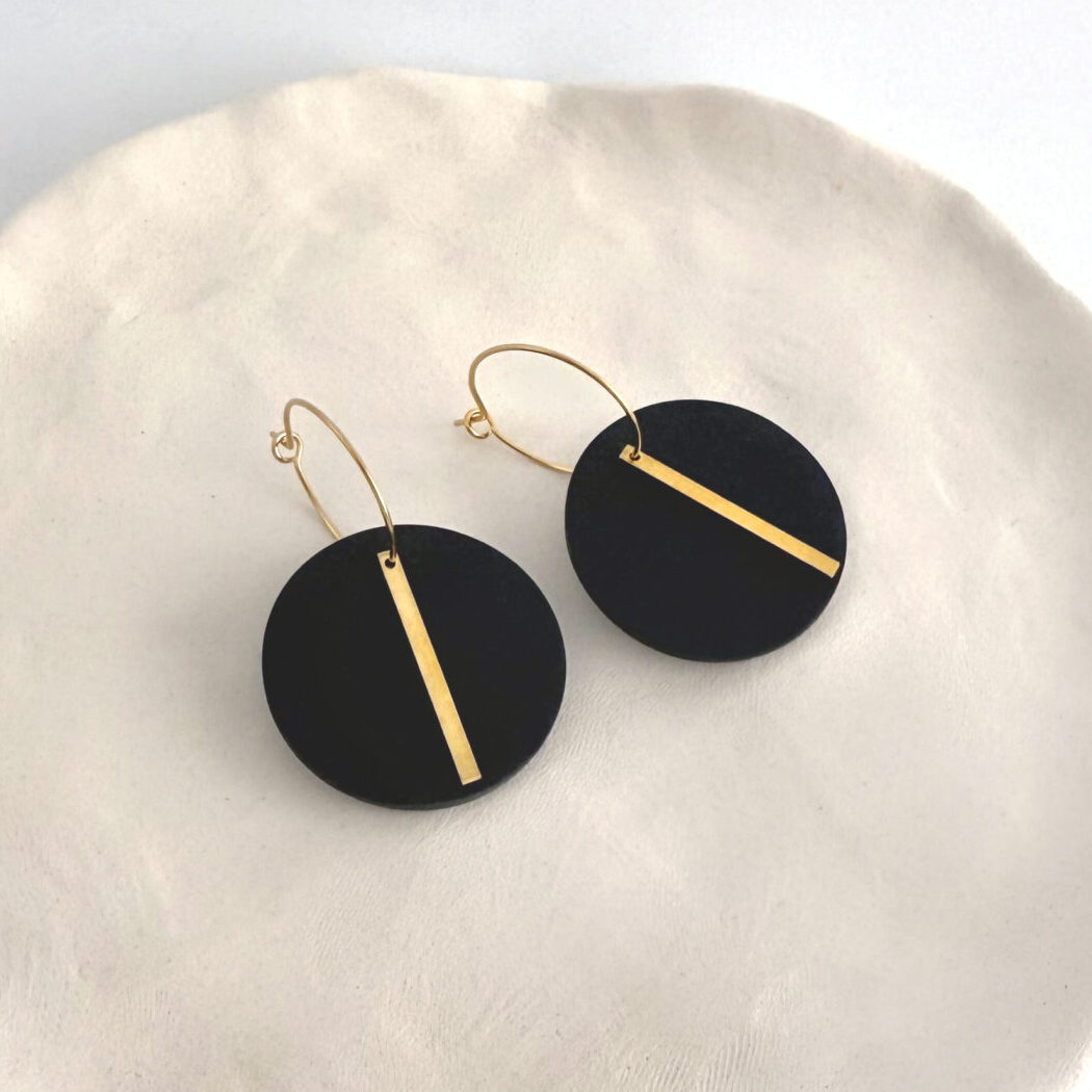 Hoop drop earrings